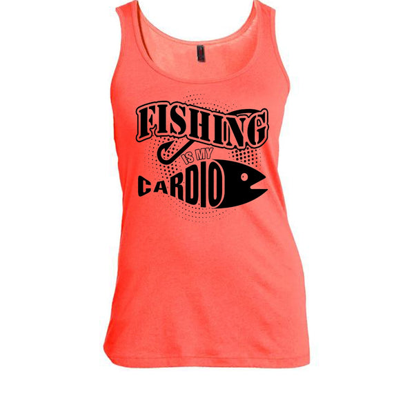 Fishing Is My Cardio T Shirt, Funny Fishing Tank Top