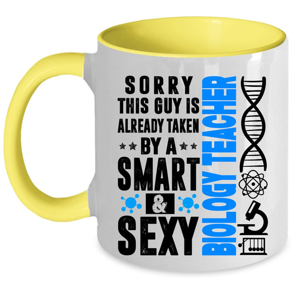 Awesome Husband Coffee Mug, Taken By A Smart Biology Teacher Accent Mug