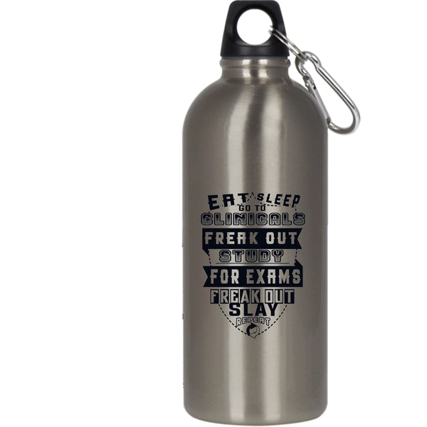 Eat Sleep Go To Clinicals 20 oz Stainless Steel Bottle,Funny Nurses Outdoor Sports Water Bottle