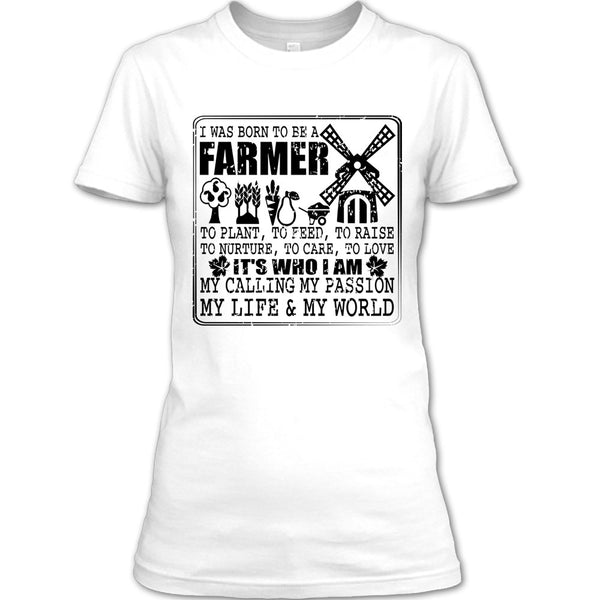 Born To Be A Farmer T Shirt, Coolest Farmer T Shirt