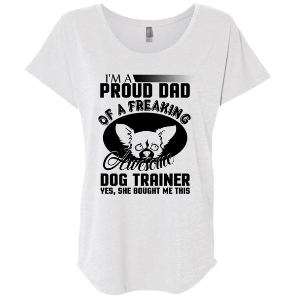 I'm A Proud Dad Of A Freaking Awesome Dog Trainer T Shirt, I Love Trainer T Shirt, Awesome T-Shirts