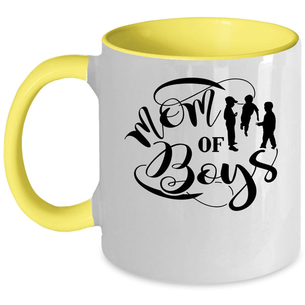 I Love My Son Coffee Mug, Mom Of Boys Accent Mug