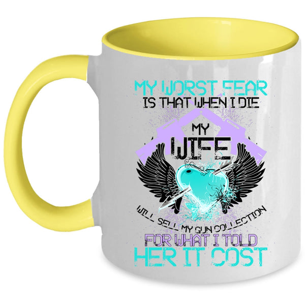 Funny Gift For My Husband Coffee Mug, Funny Gunner Accent Mug