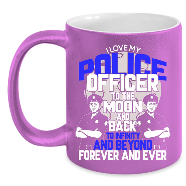 I Love My Police Officer Coffee Mug, Cute Police Officer's Girlfriend Coffee Cup