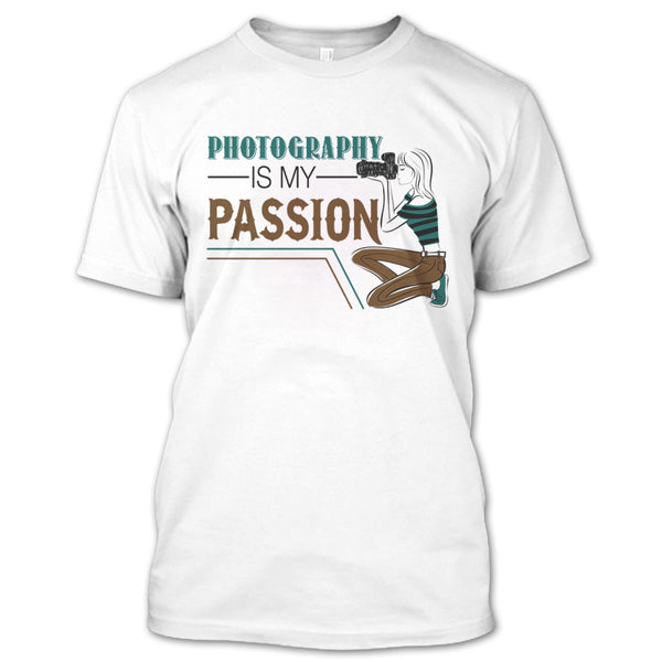 A black t-shirt with the shopify logo