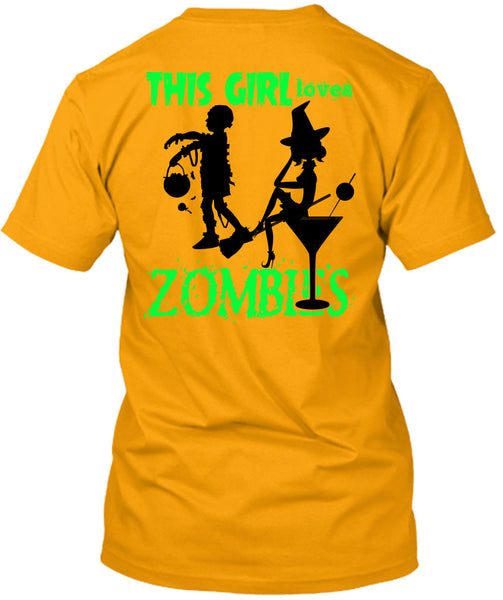 This Girl Loves Zombies T Shirt, Wait For Halloween T Shirt