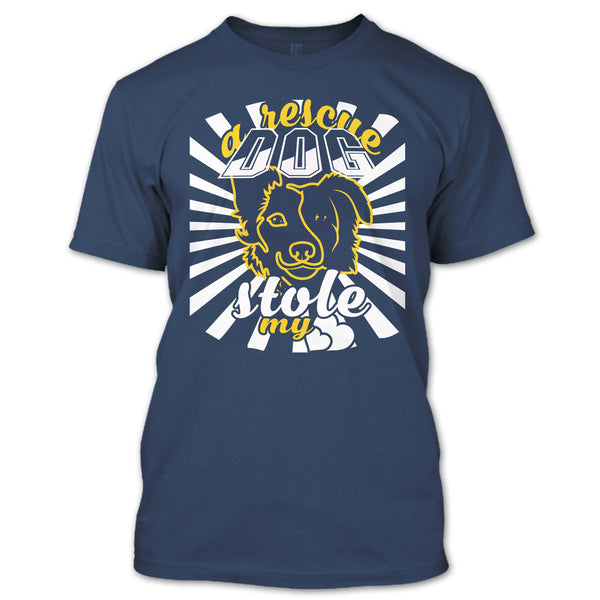 A Rescue Dog Stole My Heart T Shirt, I Love My Dog T Shirt
