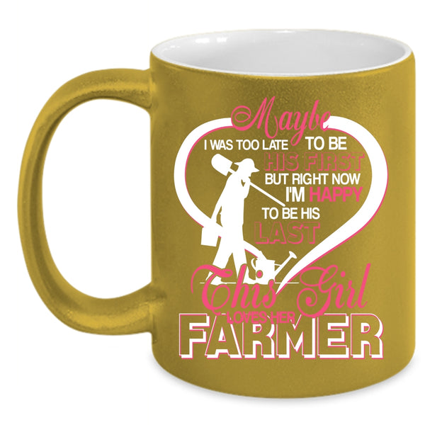 This Girl Loves Her Farmer Coffee Mug, Cute Love Coffee Cup