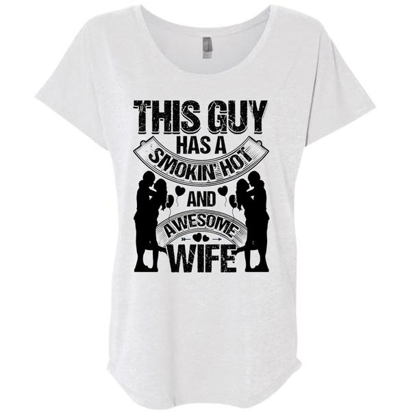 Smoking Hot And Awesome Wife T Shirt, I Love Husband T Shirt, Awesome T-Shirts