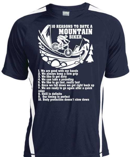 10 Reasons To Date A Mountain Biker T Shirt, Being A Biker T Shirt, Cool Shirt