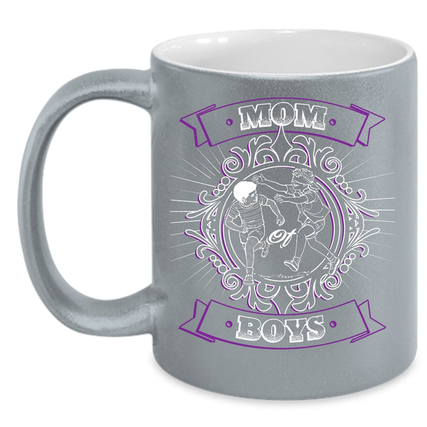 Mom Of Boys Coffee Mug, Mother And Sons Coffee Cup