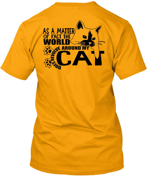 World Does Revolve Around My Cat T Shirt, I Love Cat T Shirt