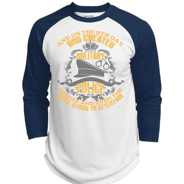God Created Military Police T Shirt, I Love Police T Shirt, Awesome T-Shirts  (Polyester Game Baseball Jersey)