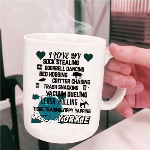 Cute Gift For Yorkie Owner Coffee Mug, I Love My Yorkie Cup