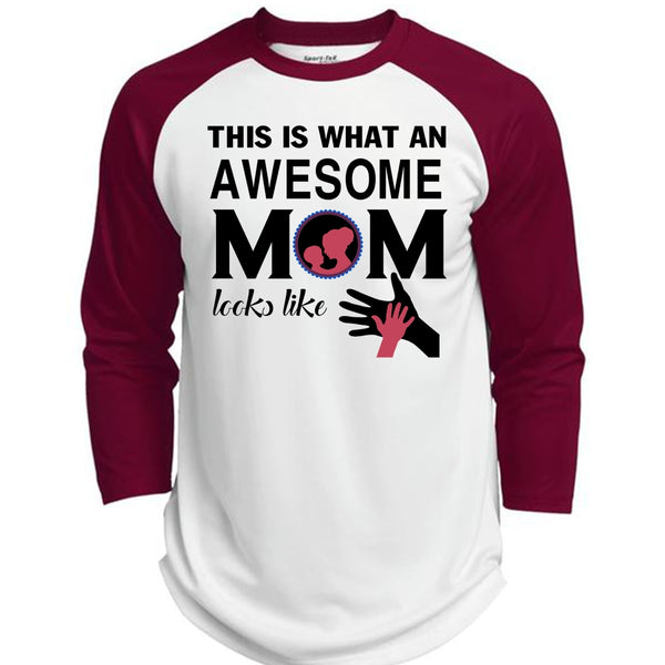 This Is What An Awesome Mom Looks Like T Shirt, Mother's Day T Shirt  (Polyester Game Baseball Jersey)