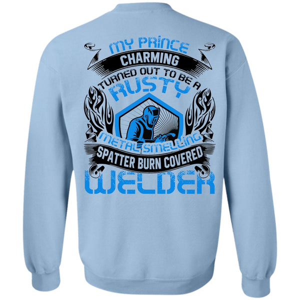 Metal Smelling T Shirt, Spatter Burn Covered Welder Sweatshirt