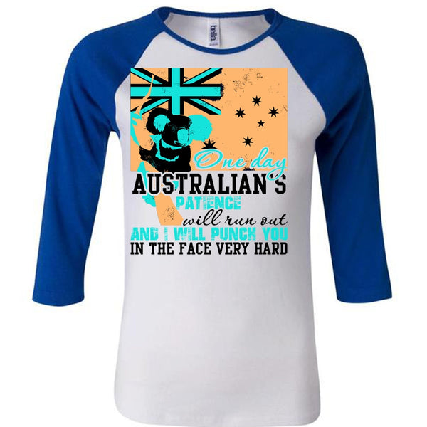 On Day Australian's Patience T Shirt, I Love Veteran T Shirt, Awesome T-Shirts