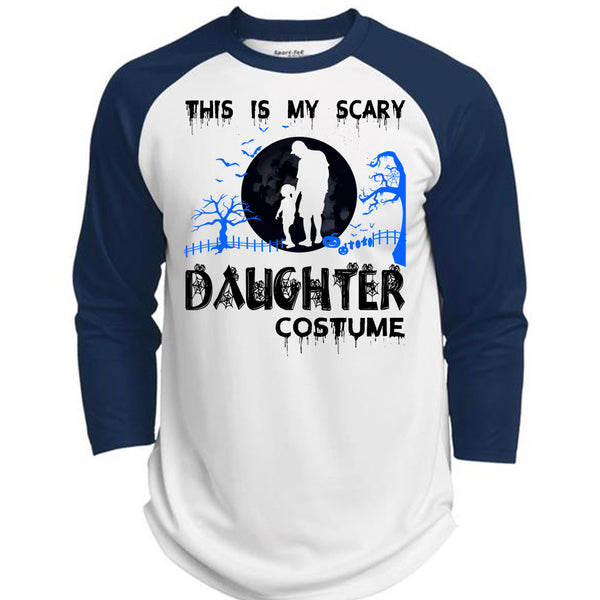 This Is My Scary Daughter Costume T Shirt, Wait For Halloween T Shirt, Awesome T-Shirts  (Polyester Game Baseball Jersey)