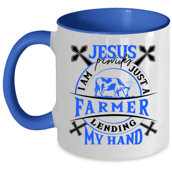 Funny Gift For Farmer Coffee Mug, I Am Just A Farmer Accent Mug