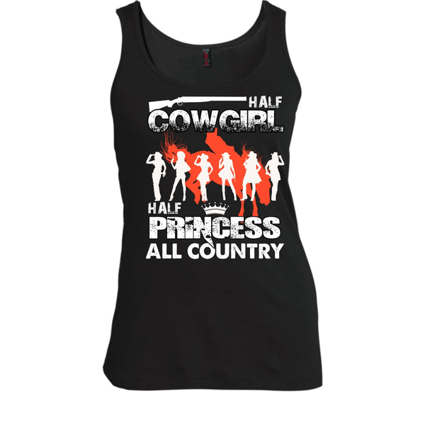 Half Cowgirl T Shirt, Half Princess T Shirt, Cool T Shirt