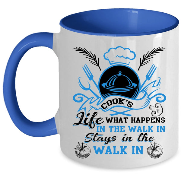 Cool Gift For Chef Coffee Mug, Cook's Life Accent Mug