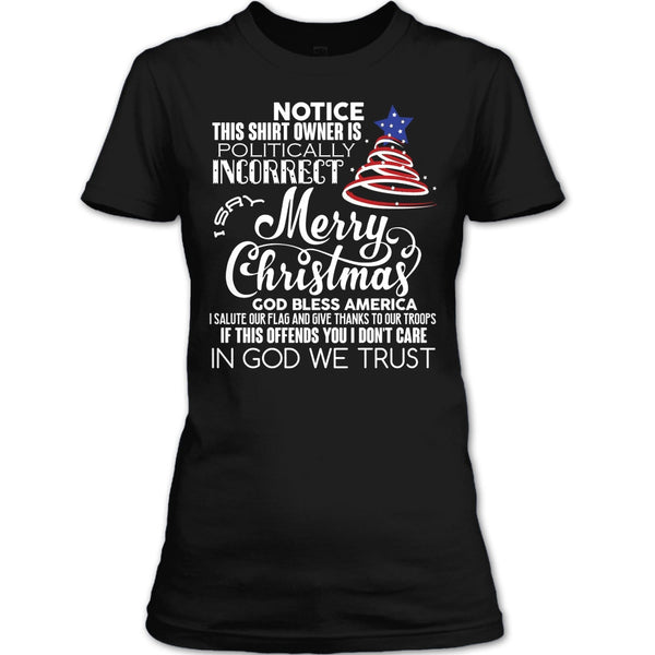 Merry Christmas T Shirt, God Bless American T Shirt