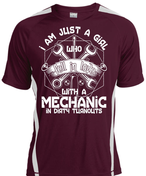 I Am Just A Girl T Shirt, Fell In Love With A Mechanic T Shirt, Cool Shirt