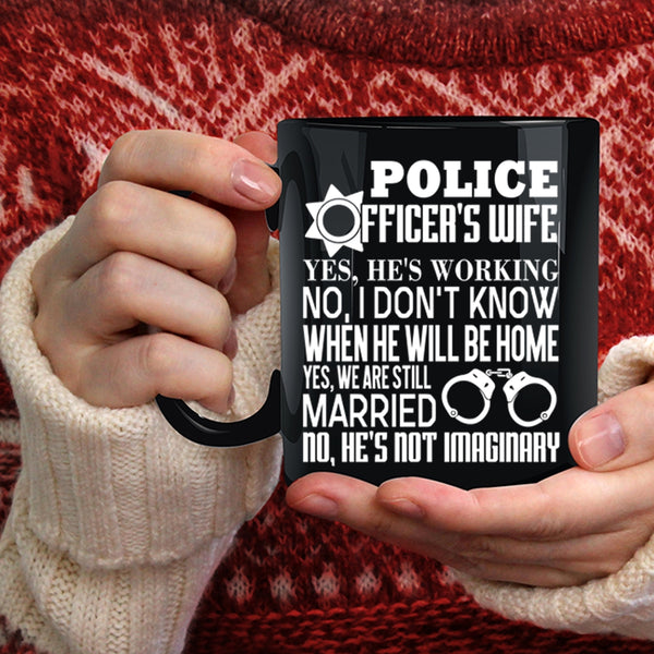 Police Officer's Wife Coffee Mug, Aweosme Police Officer's Wife Coffee Cup