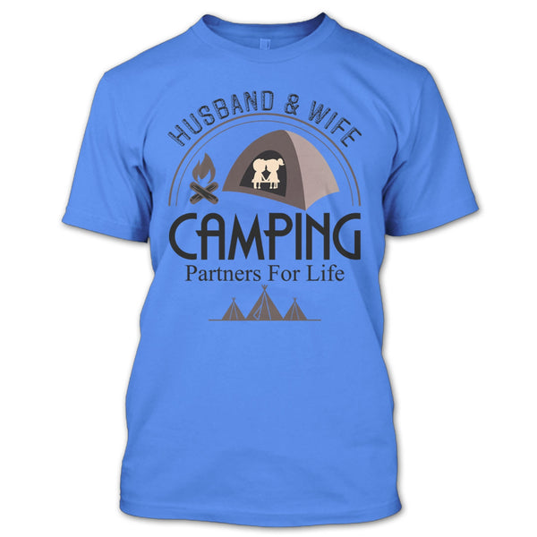 Husband & Wife T Shirt, Coolest Camping Couple T Shirt