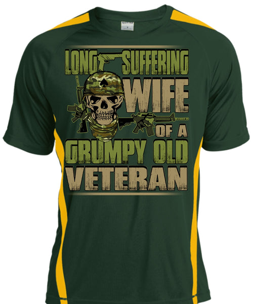 Long Suffering Wife T Shirt, Grumpy Old Veteran T Shirt, Cool Shirt