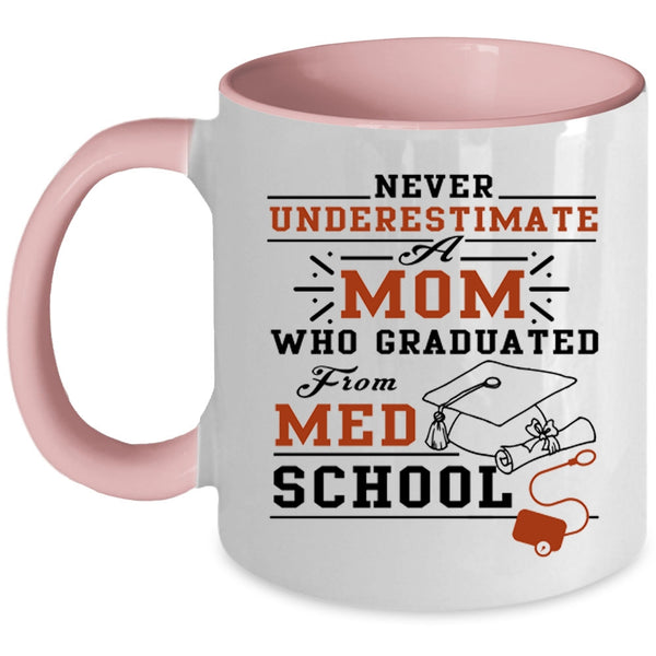 Awesome Mom Coffee Mug, Mom Graduated From Med School Accent Mug