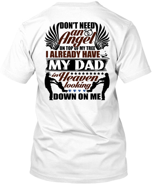 A black t-shirt with the shopify logo