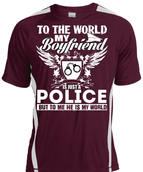 My Boyfriend Is Just A Police T Shirt, Being A Police T Shirt, Cool Shirt