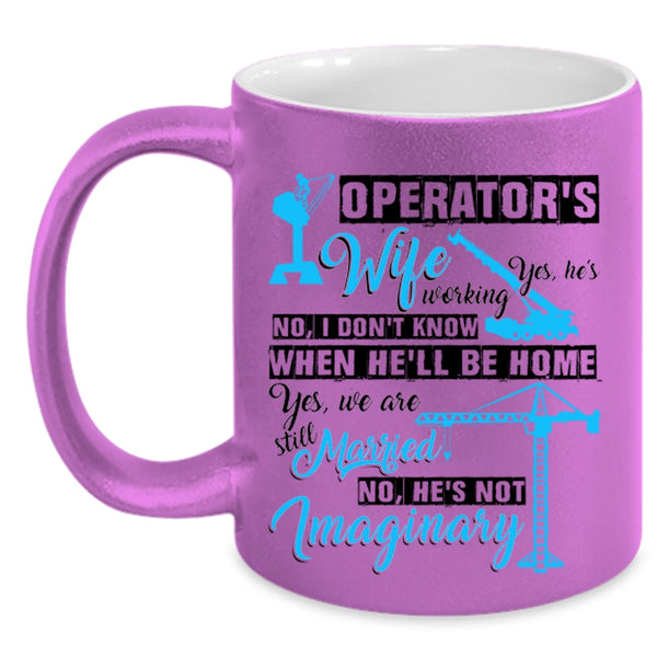 I Love My Operator Coffee Mug, Operator's Wife Accent Mug
