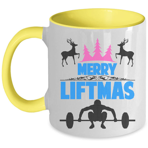 Merry Little Christmas Coffee Mug, Merry Liftmas Accent Mug