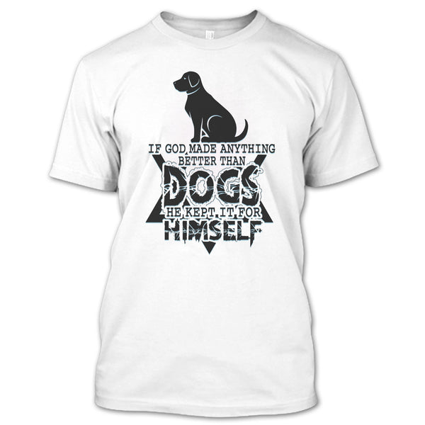 A black t-shirt with the shopify logo