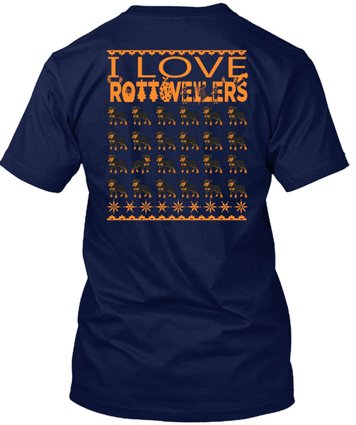 I Love Rottweilers T Shirt, This Girl Loves Christmas T Shirt
