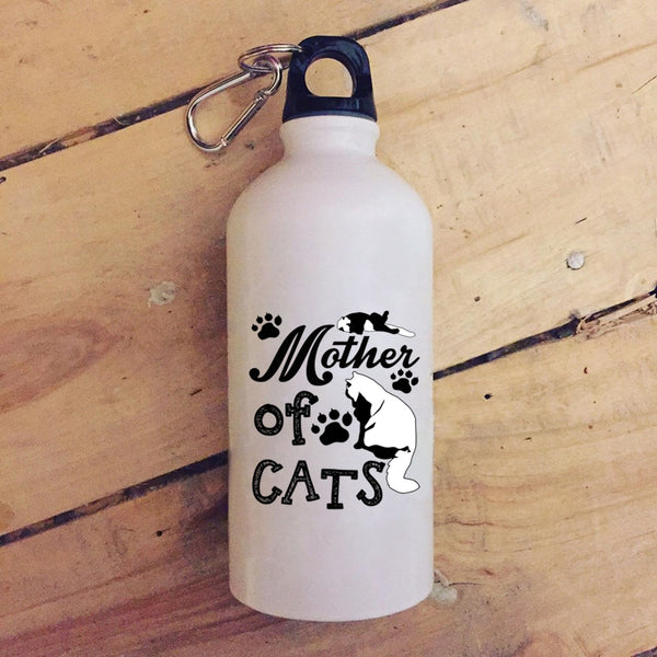 Mother Of Cats 20 oz Stainless Steel Bottle,Gift For Cat Mom Outdoor Sports Water Bottle