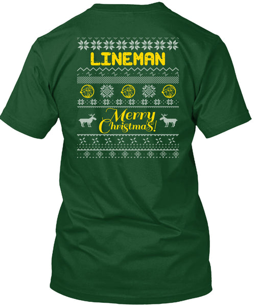 Lineman Merry Christmas T Shirt, Being A Lineman T Shirt