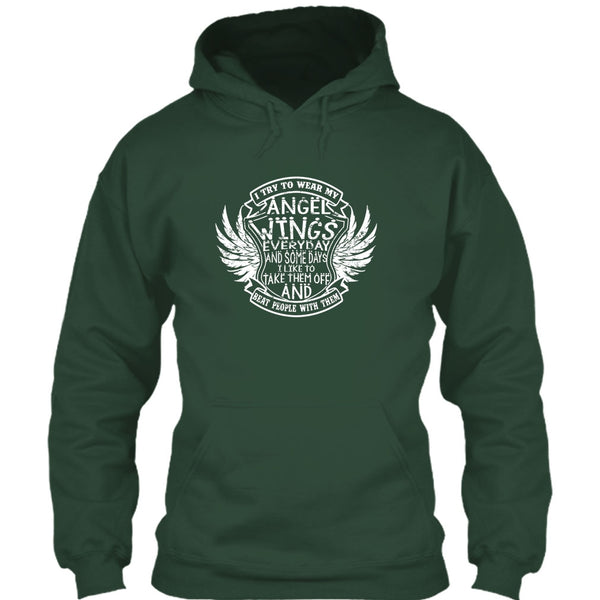 I Try To Wear My Angle Wings T Shirt, Beat People With Them T Shirt