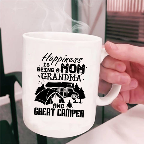 Grandma And Creat Camper Coffee Mug, Happiness Is Being A Mom Cup