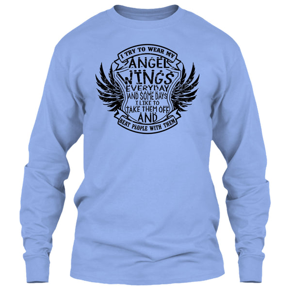 I Try To Wear My Angle Wings T Shirt, Coolest Angels Wings T Shirt