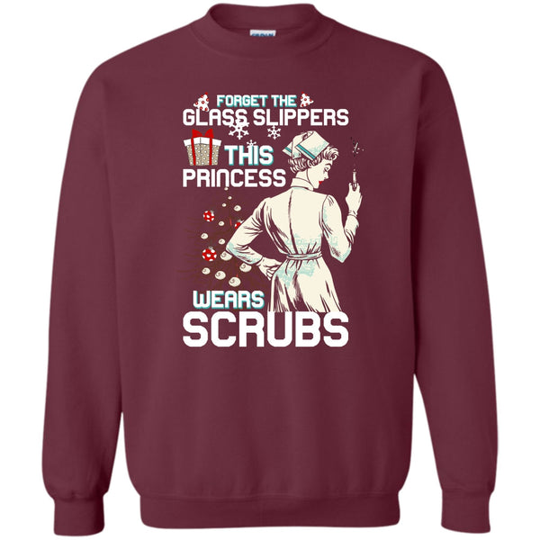 This Princess Wears Scrubs T Shirt, Coolest Nurse Merry Christmas Sweatshirt