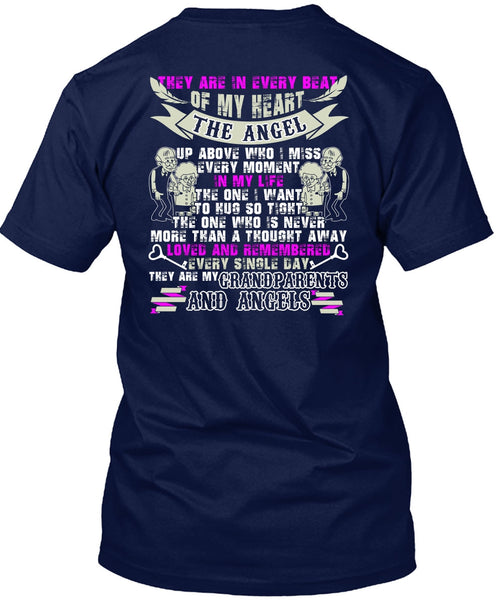 Grandparents And Angels T Shirt, Beat Of My Heart T Shirt