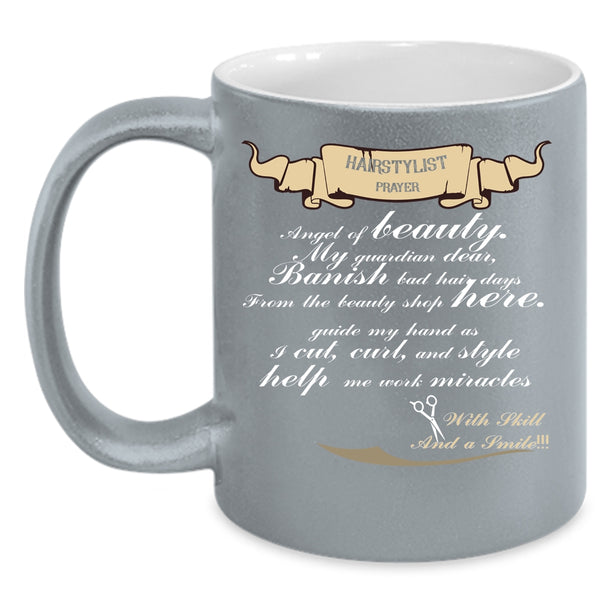 Hairstylist Prayer Coffee Mug, Cute Gift For Hairstylist Coffee Cup