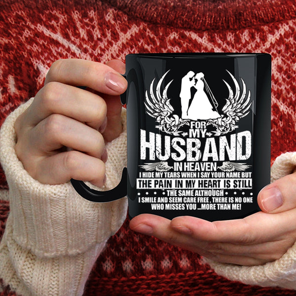 For My Husband In Heaven Coffee Mug, Awesome Wife Coffee Cup