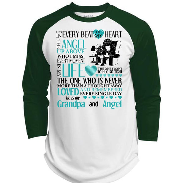Grandpa And Angel T Shirt, I Love Grandpa T Shirt, Awesome T-Shirts  (Polyester Game Baseball Jersey)