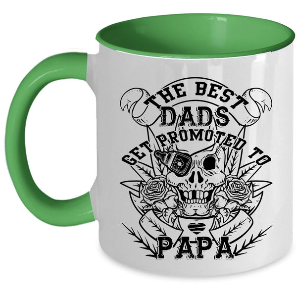 Best Dad Ever Coffee Mug, The Best Dads Get Promoted To Papa Accent Mug