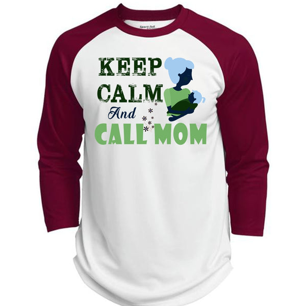 Keep Calm And Call Mom T Shirt, Mom And Baby T Shirt, Mother's Day T Shirt  (Polyester Game Baseball Jersey)