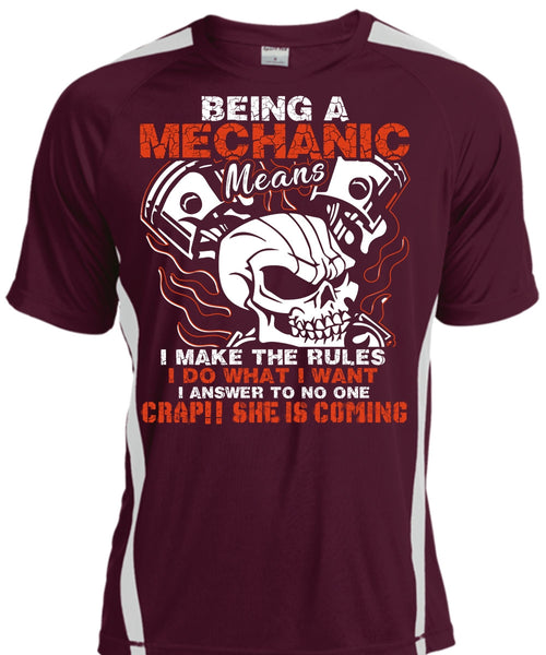 Being A Mechanic Means T Shirt, She Is Coming T Shirt, Cool Shirt
